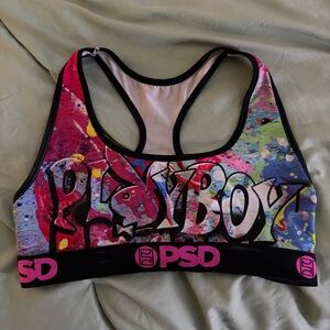 PSD playboy graffiti Sports Bra